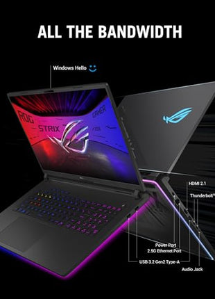 ASUS ROG Strix SCAR 18,Intel Core Ultra 9 275HX Gaming Laptop(NVIDIA RTX 5090-24GB/175W TGP/64GB/2TB/2.5K QHD+/18"/240Hz/Windows 11/M365 Basic(1Year)*/Office Home 2024/Off Black/3.30 Kg)G835LX-SA187WS 