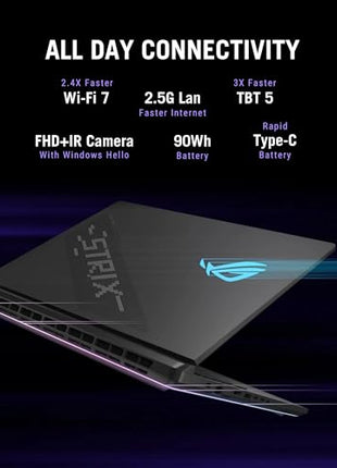 ASUS ROG Strix SCAR 18,Intel Core Ultra 9 275HX Gaming Laptop(NVIDIA RTX 5090-24GB/175W TGP/64GB/2TB/2.5K QHD+/18"/240Hz/Windows 11/M365 Basic(1Year)*/Office Home 2024/Off Black/3.30 Kg)G835LX-SA187WS 