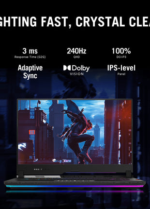 Asus Rog Strix Scar 15 (2022) 15.6 Inches 2K Wqhd 240Hz/3Ms Intel Core I9-12900H 12Th Gen Rtx 3070 Ti 8Gb Graphics, Gaming Laptop (32Gb/1Tb Ssd/Windows 11 Home/Office 2021/Black/2.3 Kg) G533Zw-Ln136Ws 