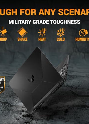 ASUS TUF A15 (2025), AMD Ryzen 7 7445HS, Gaming Laptop(RTX 3050,75W TGP,16GB DDR5(Upgradeable Upto 64GB )512GB SSD,FHD,15.6",144Hz,RGB Keyboard,48Whrs,Windows 11,Graphite Black,2.3 Kg) FA506NCG-HN199W 