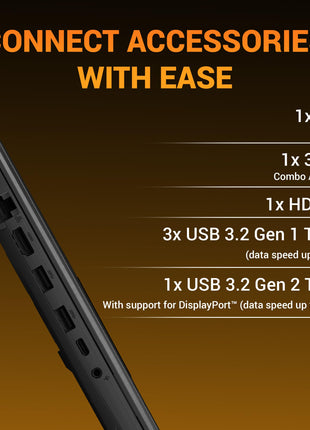 ASUS TUF A15 (2025), AMD Ryzen 7 7445HS, Gaming Laptop(RTX 3050,75W TGP,16GB DDR5(Upgradeable Upto 64GB )512GB SSD,FHD,15.6",144Hz,RGB Keyboard,48Whrs,Windows 11,Graphite Black,2.3 Kg) FA506NCG-HN199W 