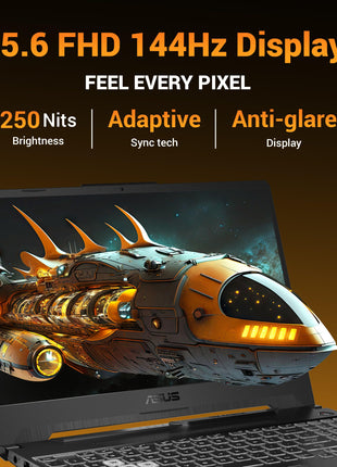 ASUS TUF A15 (2025), AMD Ryzen 7 7445HS, Gaming Laptop(RTX 3050,75W TGP,16GB DDR5(Upgradeable Upto 64GB )512GB SSD,FHD,15.6",144Hz,RGB Keyboard,48Whrs,Windows 11,Graphite Black,2.3 Kg) FA506NCG-HN199W 