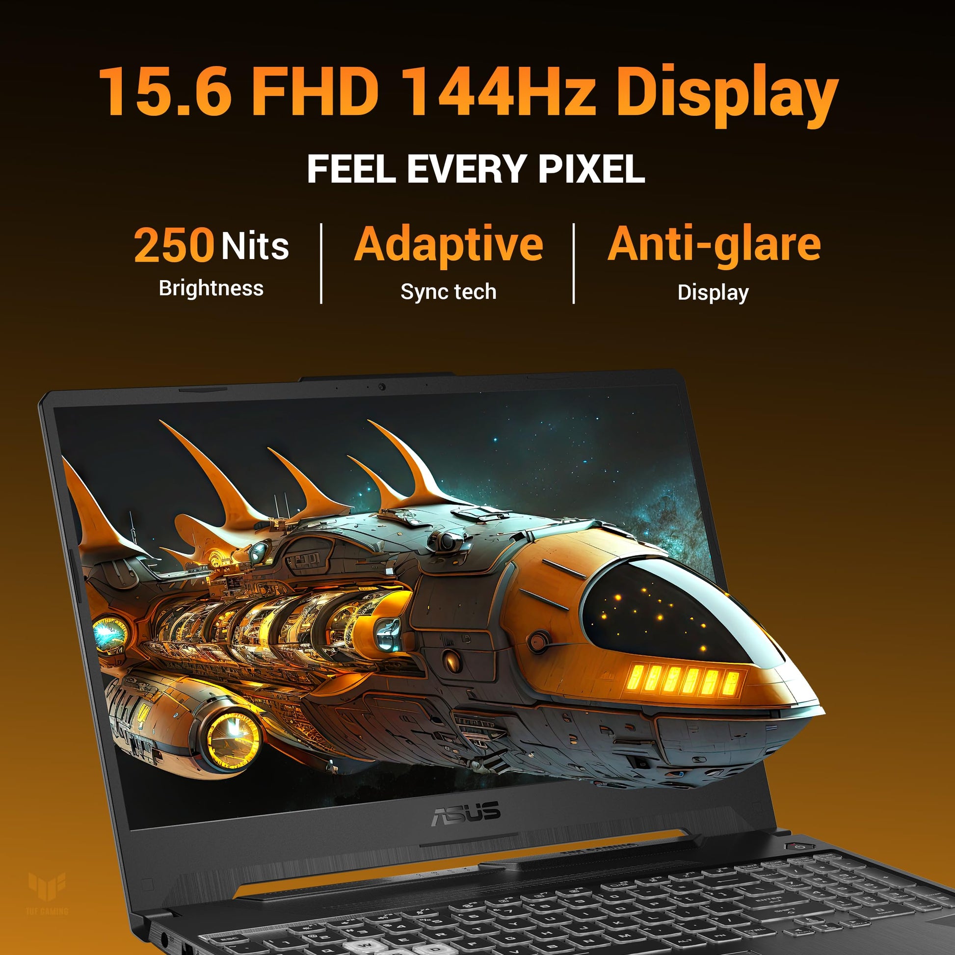 ASUS TUF A15 (2025), AMD Ryzen 7 7445HS, Gaming Laptop(RTX 3050,75W TGP,16GB DDR5(Upgradeable Upto 64GB )512GB SSD,FHD,15.6",144Hz,RGB Keyboard,48Whrs,Windows 11,Graphite Black,2.3 Kg) FA506NCG-HN199W 