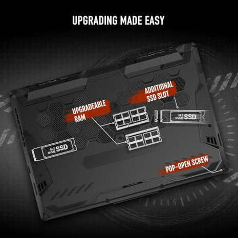 ASUS TUF Gaming A15, AMD Ryzen 7 7435Hs, 15.6-Inch, FHD 144Hz, Gaming Laptop (16GB RAM/512GB SSD/NVIDIA Geforce RTX 3050/Windows 11/48WHR/Graphite Black/2.3 Kg), FA506NCR-HN054W 