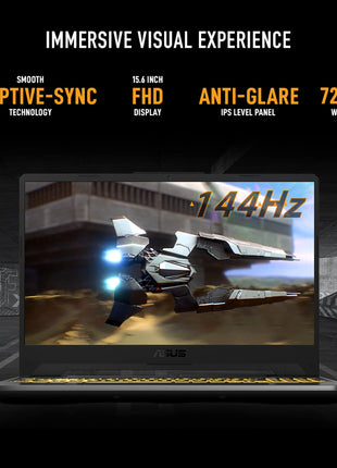 ASUS TUF Gaming A15, AMD Ryzen 7 7435Hs, 15.6-Inch, FHD 144Hz, Gaming Laptop (16GB RAM/512GB SSD/NVIDIA Geforce RTX 3050/Windows 11/48WHR/Graphite Black/2.3 Kg), FA506NCR-HN054W 