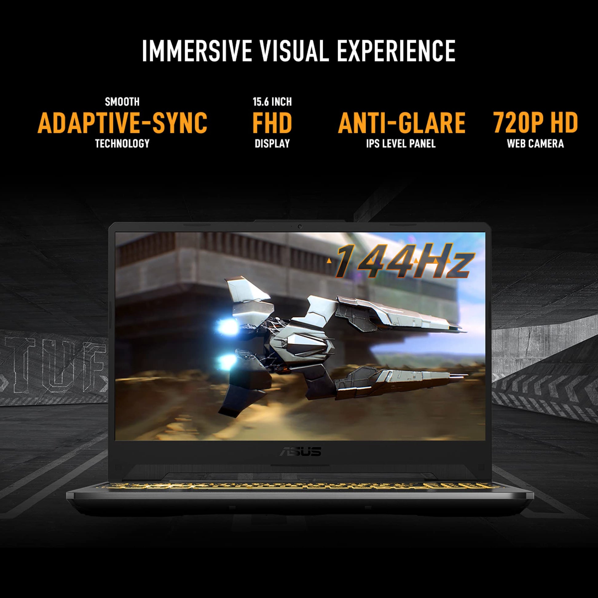 ASUS TUF Gaming A15, AMD Ryzen 7 7435Hs, 15.6-Inch, FHD 144Hz, Gaming Laptop (16GB RAM/512GB SSD/NVIDIA Geforce RTX 3050/Windows 11/48WHR/Graphite Black/2.3 Kg), FA506NCR-HN054W 