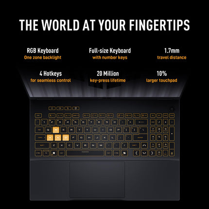 ASUS TUF F16, 14th Gen, Smartchoice,Intel Core i7 14650HX, Gaming Laptop(RTX 5060-8GB/16GB/1TB /FHD+/16"/165Hz/90WHrs/Windows 11/M365 Basic (1Year)*/Office 2024/Jaeger Gray/2.2 Kg) FX608JMR-RV049WS 