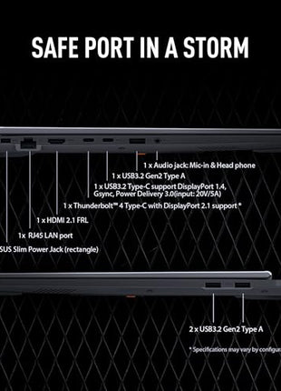 ASUS TUF F16, 14th Gen, Smartchoice,Intel Core i7 14650HX, Gaming Laptop(RTX 5060-8GB/16GB/1TB /FHD+/16"/165Hz/90WHrs/Windows 11/M365 Basic (1Year)*/Office 2024/Jaeger Gray/2.2 Kg) FX608JMR-RV049WS 