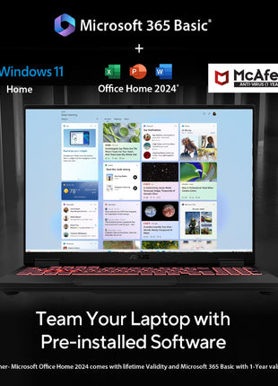 ASUS TUF F16, 14th Gen, Smartchoice,Intel Core i7 14650HX, Gaming Laptop(RTX 5060-8GB/16GB/1TB /FHD+/16"/165Hz/90WHrs/Windows 11/M365 Basic (1Year)*/Office 2024/Jaeger Gray/2.2 Kg) FX608JMR-RV049WS 