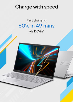 ASUS VivoBook 15 (2022), Intel®Core™ i3-1215U 12th Gen, 15.6" (39.62 cm) FHD, Thin and Light Laptop (8GB/512 SSD//Windows 11/Office 2021/Backlit KB/Cool Silver/1.7 kg), X1504ZA-NJ322WS 