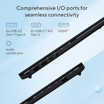 ASUS Vivobook 14, Smartchoice, AMD Ryzen AI 5 330, 16GB RAM, 512GB SSD,FHD+ 14", Win11,Office Home 2024, M365 Basic (1Year), Quiet Blue, 1.46Kg, M1407KA-LY132WS,AMD Radeon iGPU, 50 Tops, Copilot AI PC 