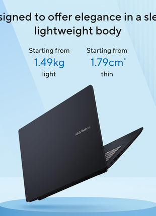 ASUS Vivobook 14, Smartchoice, AMD Ryzen AI 5 330, 16GB RAM, 512GB SSD,FHD+ 14", Win11,Office Home 2024, M365 Basic (1Year), Quiet Blue, 1.46Kg, M1407KA-LY132WS,AMD Radeon iGPU, 50 Tops, Copilot AI PC 