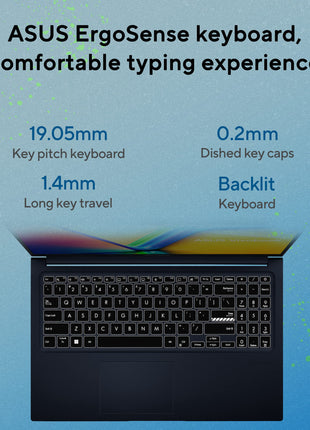 ASUS Vivobook 15, Smartchoice,Intel Core i5 13th Gen 13420H,16GB RAM, 512GB SSD, FHD 15.6",Windows 11, Office Home 2024, Quiet Blue, 1.70 kg, X1502VA-BQ836WS,Intel UHD iGPU, M365 Basic (1Year)* Laptop 