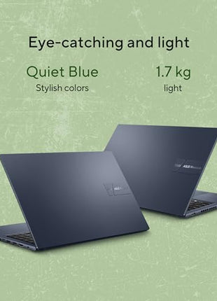 ASUS Vivobook 15, Smartchoice, AMD Ryzen 7 5825U, 16GB RAM, 512GB SSD, FHD 15.6", Windows 11, Office Home 2024, Quiet Blue, 1.7Kg, M1502YA-BQ703WS, AMD Radeon iGPU, M365 Basic (1Year)*, 42Whr Laptop 