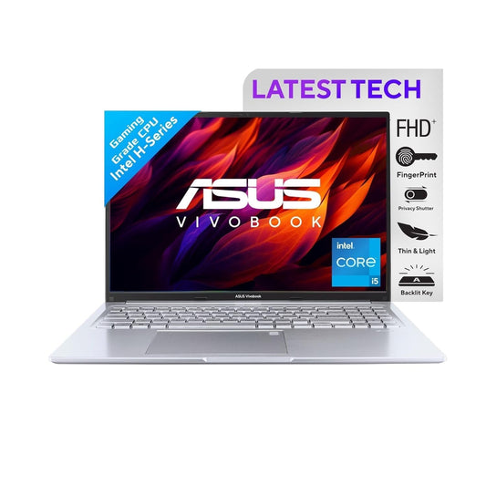 ASUS Vivobook 16" FHD+ (1920 X 1200), 60Hz 300Nits, Core i5-12500H, (16GB RAM/512GB SSD/Intel Iris X? Graphics/Win 11/Office Home/Fingerprint/42Whr Battery/Transparent Silver/1.88Kg), X1605ZAC-MB541WS 