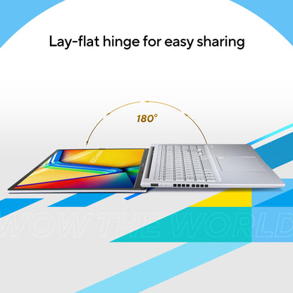 ASUS Vivobook 16" FHD+ (1920 X 1200), 60Hz 300Nits, Core i5-12500H, (16GB RAM/512GB SSD/Intel Iris X? Graphics/Win 11/Office Home/Fingerprint/42Whr Battery/Transparent Silver/1.88Kg), X1605ZAC-MB541WS 