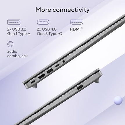 ASUS Vivobook 16, Snapdragon X, 16GB RAM, 512GB SSD, FHD+ 16", Windows 11, Office Home 2024, Cool Silver, 1.88kg, X1607QA-MB050WS, Qualcomm Adreno iGPU, 45TOPS, M365 Basic(1Year)* Laptop 