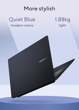 ASUS Vivobook 16, Snapdragon X, 16GB RAM, 512GB SSD, FHD+ 16", Windows 11, Office Home 2024, Quiet Blue, 1.88kg, X1607QA-MB049WS, Qualcomm Adreno iGPU, 45TOPS, M365 Basic (1Year)* Laptop 