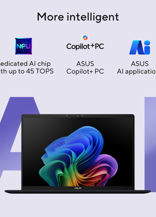 ASUS Vivobook 16, Snapdragon X, 16GB RAM, 512GB SSD, FHD+ 16", Windows 11, Office Home 2024, Quiet Blue, 1.88kg, X1607QA-MB049WS, Qualcomm Adreno iGPU, 45TOPS, M365 Basic (1Year)* Laptop 