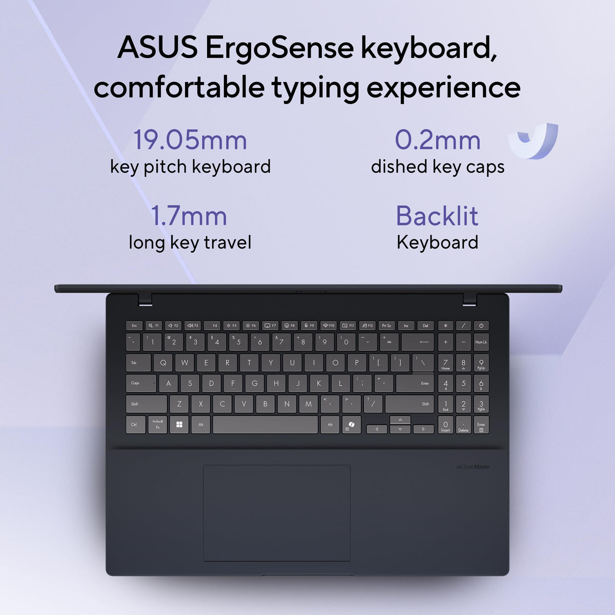 ASUS Vivobook 16, Snapdragon X, 16GB RAM, 512GB SSD, FHD+ 16", Windows 11, Office Home 2024, Quiet Blue, 1.88kg, X1607QA-MB049WS, Qualcomm Adreno iGPU, 45TOPS, M365 Basic (1Year)* Laptop 