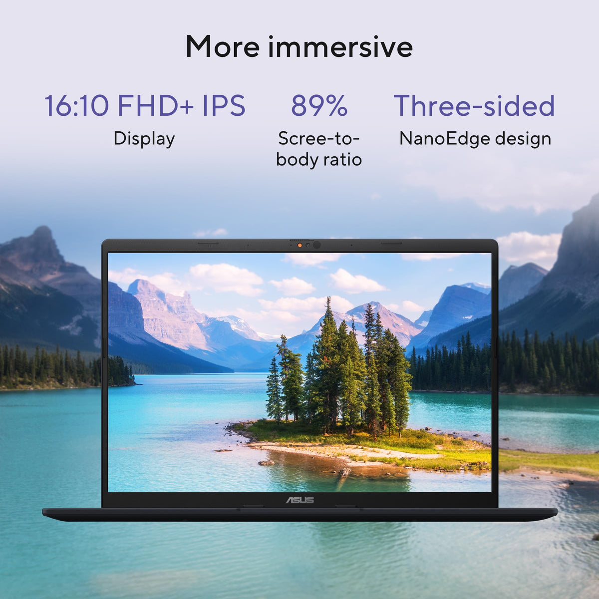 ASUS Vivobook 16, Snapdragon X, 16GB RAM, 512GB SSD, FHD+ 16", Windows 11, Office Home 2024, Quiet Blue, 1.88kg, X1607QA-MB049WS, Qualcomm Adreno iGPU, 45TOPS, M365 Basic (1Year)* Laptop 