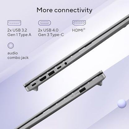 ASUS Vivobook 16, Snapdragon X, 16GB RAM, 512GB SSD, FHD+ 16", Windows 11, Office Home 2024, Cool Silver, 1.88kg, X1607QA-MB050WS, Qualcomm Adreno iGPU, 45TOPS, M365 Basic(1Year)* Laptop 