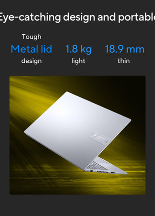 ASUS Vivobook 16X,Smartchoice,Intel Core i7-13620H,Creator/Gaming Laptop(RTX 3050-4GB/16GB RAM/512GB SSD/FHD+/16"/144Hz/M365 Basic (1Year)*/Office Home 2024/Cool Silver/1.8 Kg) K3605VC-RP492WS 