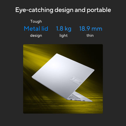 ASUS Vivobook 16X,Smartchoice,Intel Core i7-13620H,Creator/Gaming Laptop(RTX 3050-4GB/16GB RAM/512GB SSD/FHD+/16"/144Hz/M365 Basic (1Year)*/Office Home 2024/Cool Silver/1.8 Kg) K3605VC-RP492WS 