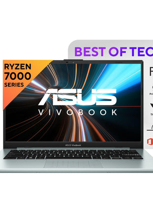 ASUS Vivobook Go 14 (2023), AMD Ryzen 3 7320U, Thin & Light Laptop, 14-inch (35.56 cm) FHD, (8GB RAM /512GB SSD/Windows 11/Office 2021/Alexa Built-in/Grey Green/1.38 kg), E1404FA-NK323WS 