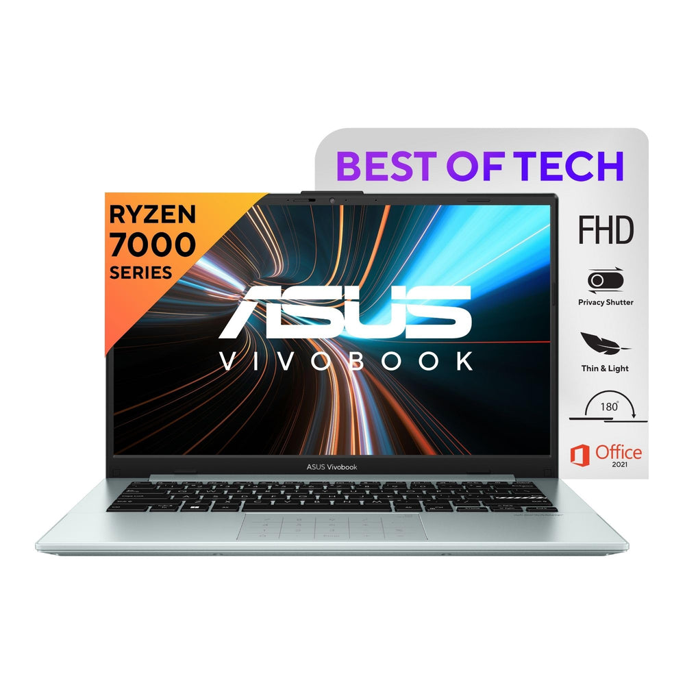 ASUS Vivobook Go 14 2023 Ryzen 3 7320U 14In FHD Grey Green 8GB RAM 512GB SSD Windows 11 Office 2021 Alexa Builtin