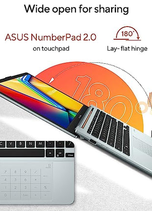 ASUS Vivobook Go 14 (2023), AMD Ryzen 3 7320U, Thin & Light Laptop, 14-inch (35.56 cm) FHD, (8GB RAM /512GB SSD/Windows 11/Office 2021/Alexa Built-in/Grey Green/1.38 kg), E1404FA-NK323WS 