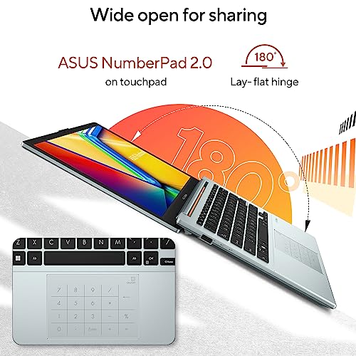 ASUS Vivobook Go 14 (2023), AMD Ryzen 3 7320U, Thin & Light Laptop, 14-inch (35.56 cm) FHD, (8GB RAM /512GB SSD/Windows 11/Office 2021/Alexa Built-in/Grey Green/1.38 kg), E1404FA-NK323WS 