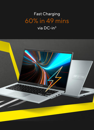 ASUS Vivobook Go 14 (2023), AMD Ryzen 3 7320U, Thin & Light Laptop, 14-inch (35.56 cm) FHD, (8GB RAM /512GB SSD/Windows 11/Office 2021/Alexa Built-in/Grey Green/1.38 kg), E1404FA-NK323WS 