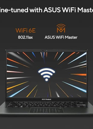 ASUS Vivobook Go 14, AMD Ryzen 5 7520U, 16GB RAM, 512GB SSD, FHD 14", Windows 11, Office Home 2024, M365 Basic (1Year)*, Black, 1.38kg, E1404FA-EB2542WS, AMD Radeon iGPU, 42WHrs, Thin & Light Laptop 