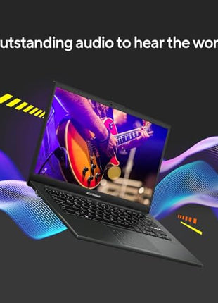 ASUS Vivobook Go 14, AMD Ryzen 5 7520U, 16GB RAM, 512GB SSD, FHD 14", Windows 11, Office Home 2024, M365 Basic (1Year)*, Black, 1.38kg, E1404FA-EB2542WS, AMD Radeon iGPU, 42WHrs, Thin & Light Laptop 
