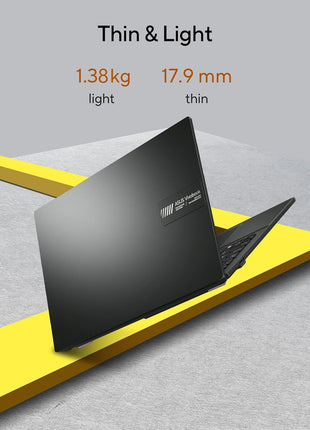 ASUS Vivobook Go 14, AMD Ryzen 5 7520U, 16GB RAM, 512GB SSD, FHD 14", Windows 11, Office Home 2024, M365 Basic (1Year)*, Black, 1.38kg, E1404FA-EB2542WS, AMD Radeon iGPU, 42WHrs, Thin & Light Laptop 