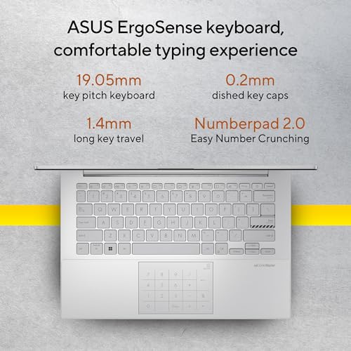 ASUS Vivobook Go 14 (2023), AMD Ryzen 5 7520U, 14-inch (35.56 cm) FHD, Thin & Light Laptop (8GB/512GB SSD/Windows 11/Office 2021/Alexa Built-in/Silver/1.38 kg), E1404FA-NK521WS 