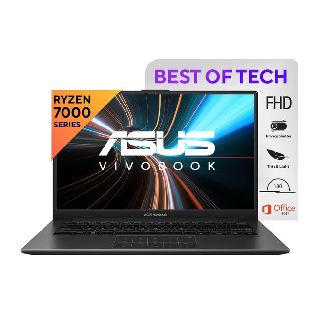 ASUS Vivobook Go 14, Thin and Light Laptop, AMD Ryzen 3 7320U, 14" (35.56 cm) FHD, (8 GB RAM/512GB SSD/Windows 11/Office 2021/42WHr /Black/1.38 kg), E1404FA-NK325WS 