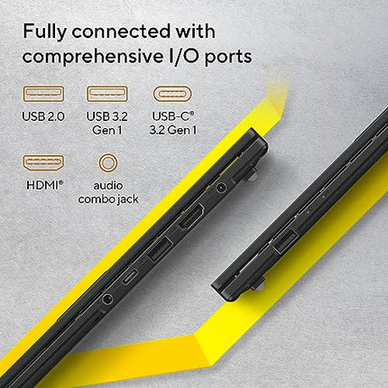 ASUS Vivobook Go 14, Thin and Light Laptop, AMD Ryzen 3 7320U, 14" (35.56 cm) FHD, (8 GB RAM/512GB SSD/Windows 11/Office 2021/42WHr /Black/1.38 kg), E1404FA-NK325WS 