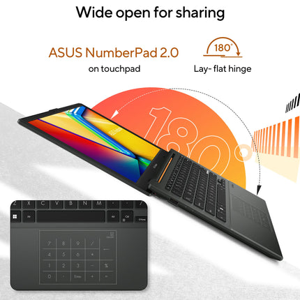 ASUS Vivobook Go 14, Thin and Light Laptop, AMD Ryzen 3 7320U, 14" (35.56 cm) FHD, (8 GB RAM/512GB SSD/Windows 11/Office 2021/42WHr /Black/1.38 kg), E1404FA-NK325WS 