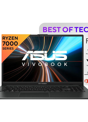 ASUS Vivobook Go 15 (2023), AMD Ryzen 5 7520U, 15.6" (39.62 cm) FHD, Thin & Light Laptop (16GB/512GB SSD/Windows 11/Office 2021/Alexa Built-in/Mixed Black/1.63 kg), E1504FA-NJ542WS 