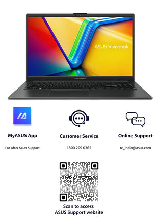 ASUS Vivobook Go 15 (2023), AMD Ryzen 5 7520U, 15.6" (39.62 cm) FHD, Thin & Light Laptop (16GB/512GB SSD/Windows 11/Office 2021/Alexa Built-in/Mixed Black/1.63 kg), E1504FA-NJ542WS 