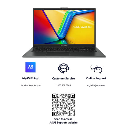 ASUS Vivobook Go 15 (2023), AMD Ryzen 5 7520U, 15.6" (39.62 cm) FHD, Thin & Light Laptop (16GB/512GB SSD/Windows 11/Office 2021/Alexa Built-in/Mixed Black/1.63 kg), E1504FA-NJ542WS 