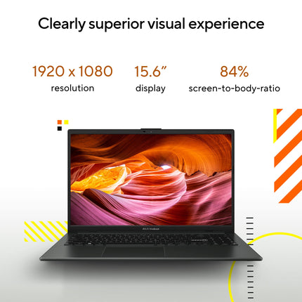 ASUS Vivobook Go 15 (2023), AMD Ryzen 5 7520U, 15.6" (39.62 cm) FHD, Thin & Light Laptop (16GB/512GB SSD/Windows 11/Office 2021/Alexa Built-in/Mixed Black/1.63 kg), E1504FA-NJ542WS 