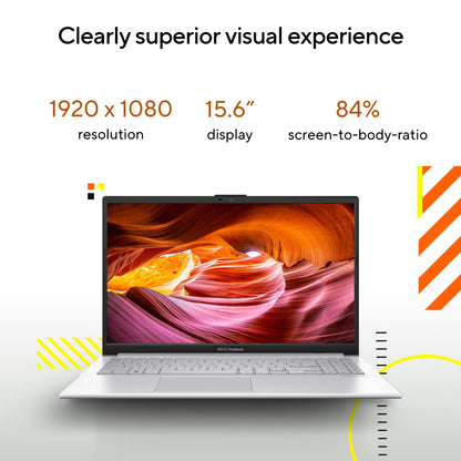 ASUS Vivobook Go 15, AMD Ryzen 3 7320U Thin & Light Laptop(AMD Radeon iGPU/8GB RAM/512GB SSD/FHD/15.6"/60Hz/Windows 11/M365 Basic (1Year)*/Office Home 2024/Cool Silver/1.63 Kg) E1504FA-NJ131WS 