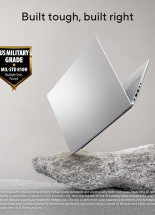 ASUS Vivobook S14, Smartchoice, AMD Ryzen AI 5 330, 16GB RAM, 512GB SSD,FHD+ 14", Win11, Office 2024,M365 Basic (1Year),Cool Silver, 1.4Kg, M3407KA-SF2501WS, 50 TOPS, Metallic Design Copilot AI Laptop 