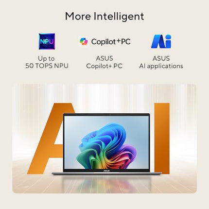 ASUS Vivobook S14, Smartchoice, AMD Ryzen AI 5 330, 16GB RAM, 512GB SSD,FHD+ 14", Win11, Office 2024,M365 Basic (1Year),Cool Silver, 1.4Kg, M3407KA-SF2501WS, 50 TOPS, Metallic Design Copilot AI Laptop 