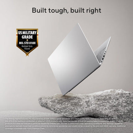 ASUS Vivobook S14, Smartchoice, AMD Ryzen AI 5 330, 16GB RAM, 512GB SSD,FHD+ 14", Win11, Office 2024,M365 Basic (1Year),Cool Silver, 1.4Kg, M3407KA-SF2501WS, 50 TOPS, Metallic Design Copilot AI Laptop 