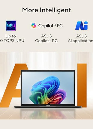 ASUS Vivobook S14, Smartchoice, AMD Ryzen AI 7 350, 16GB RAM, 1TB SSD, FHD+ 14", Windows 11, Office 2024, M365 Basic (1Year), Matte Gray, 1.4Kg, M3407KA-SF049WS, 50 Tops,Metallic Design, Copilot AI PC 