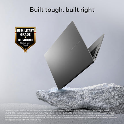 ASUS Vivobook S14, Smartchoice, AMD Ryzen AI 7 350, 16GB RAM, 1TB SSD, FHD+ 14", Windows 11, Office 2024, M365 Basic (1Year), Matte Gray, 1.4Kg, M3407KA-SF049WS, 50 Tops,Metallic Design, Copilot AI PC 